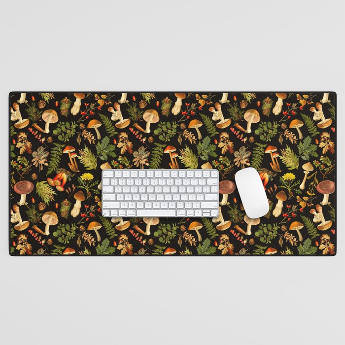 Vintage & Shabby Chic - Autumn Harvest Black Desk Mat Gallery Image 1
