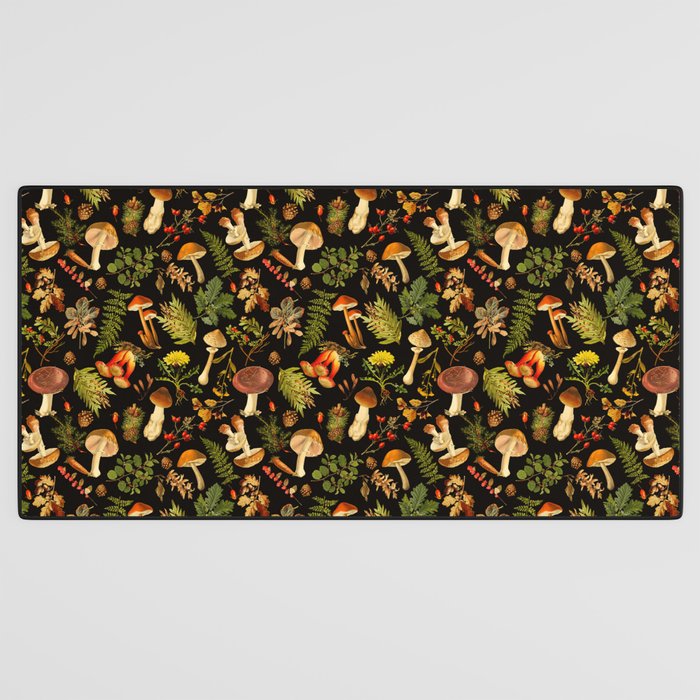 Vintage & Shabby Chic - Autumn Harvest Black Desk Mat Gallery Image 3