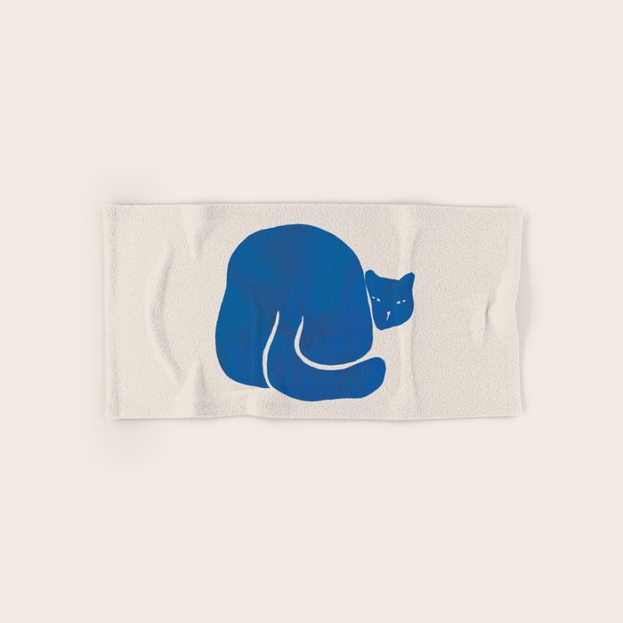 Blue cat Bath Towel Gallery Image 1