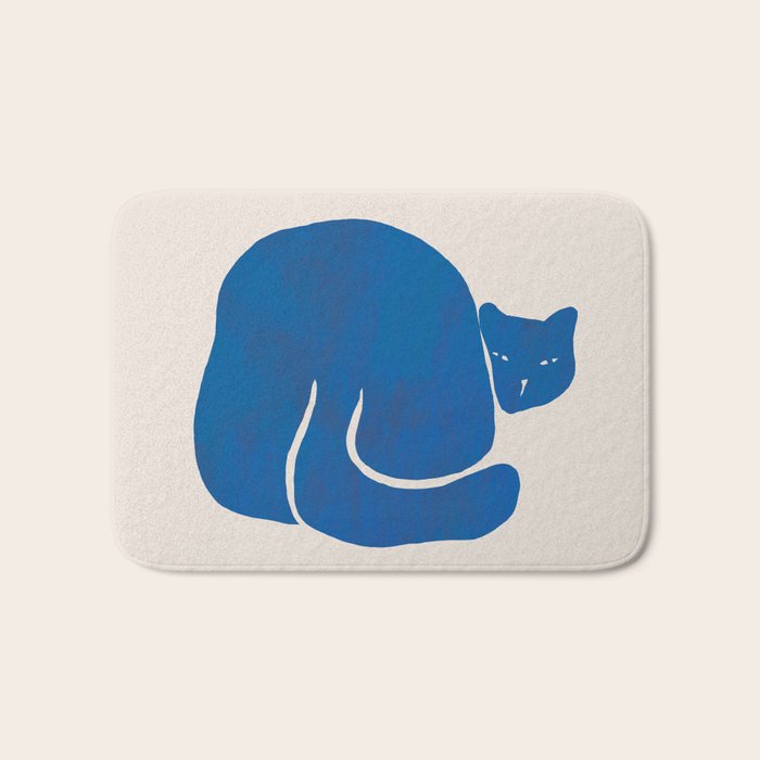 Blue cat Bath Mat Gallery Image 1