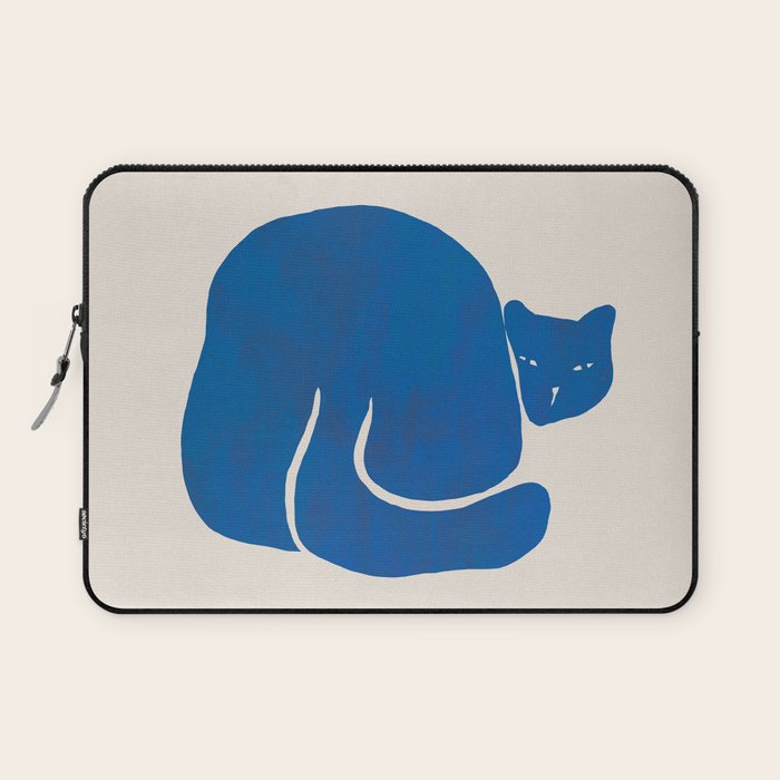 Blue cat Laptop Sleeve Gallery Image 1