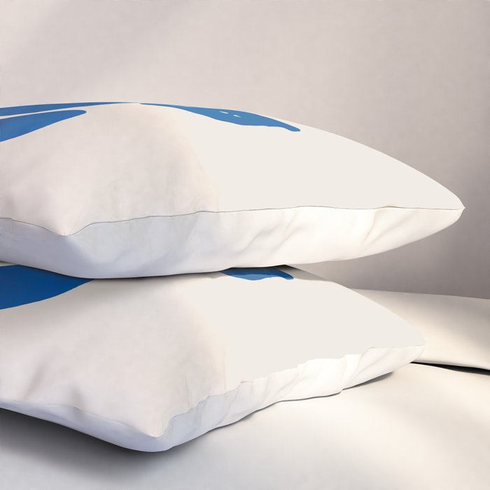 Blue cat Pillow Sham Gallery Image 3