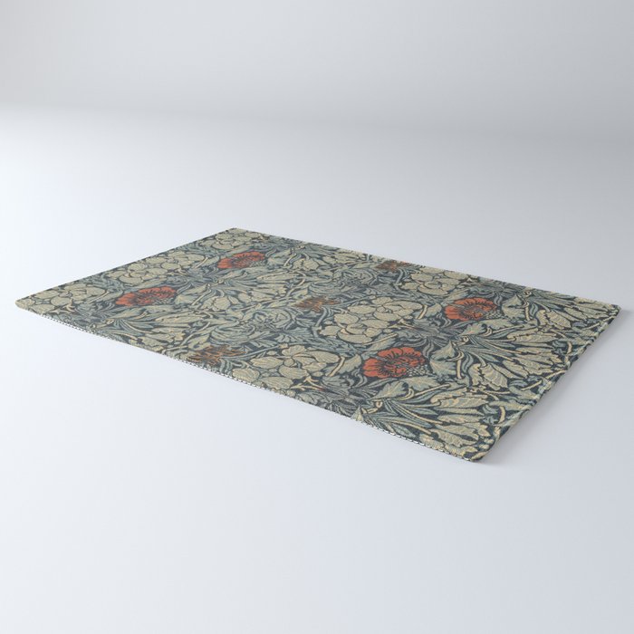 Vintage William Morris Tulip and Rose Rug Gallery Image 3