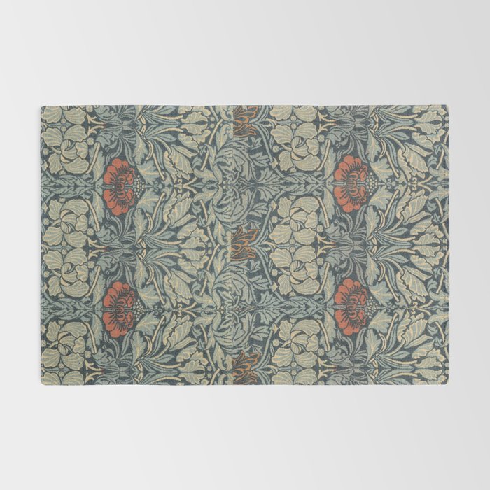 Vintage William Morris Tulip and Rose Rug Gallery Image 2