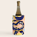 Snakes & Lemons, Whimsical Eclectic Wildlife Animals, Fruit Food Bohemian Summer, Quirky Venom Illustration Moroccan Tiles Wine Chiller Gallery Image 1