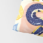Snakes & Lemons, Whimsical Eclectic Wildlife Animals, Fruit Food Bohemian Summer, Quirky Venom Illustration Moroccan Tiles Pillow Sham Gallery Image 4