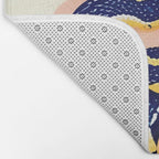 Snakes & Lemons, Whimsical Eclectic Wildlife Animals, Fruit Food Bohemian Summer, Quirky Venom Illustration Moroccan Tiles Bath Mat Gallery Image 2