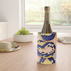 Snakes & Lemons, Whimsical Eclectic Wildlife Animals, Fruit Food Bohemian Summer, Quirky Venom Illustration Moroccan Tiles Wine Chiller Gallery Image 4