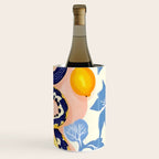 Snakes & Lemons, Whimsical Eclectic Wildlife Animals, Fruit Food Bohemian Summer, Quirky Venom Illustration Moroccan Tiles Wine Chiller Gallery Image 3