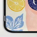 Snakes & Lemons, Whimsical Eclectic Wildlife Animals, Fruit Food Bohemian Summer, Quirky Venom Illustration Moroccan Tiles Laptop Sleeve Gallery Image 3
