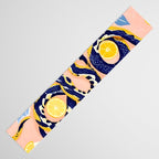 Snakes & Lemons, Whimsical Eclectic Wildlife Animals, Fruit Food Bohemian Summer, Quirky Venom Illustration Moroccan Tiles Table Runner Gallery Image 3