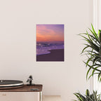 PURPLE WAVES | ocean | sea | collage | glow | gems | crystal | sunset | aesthetic | seaside | nature Poster Gallery Image 2