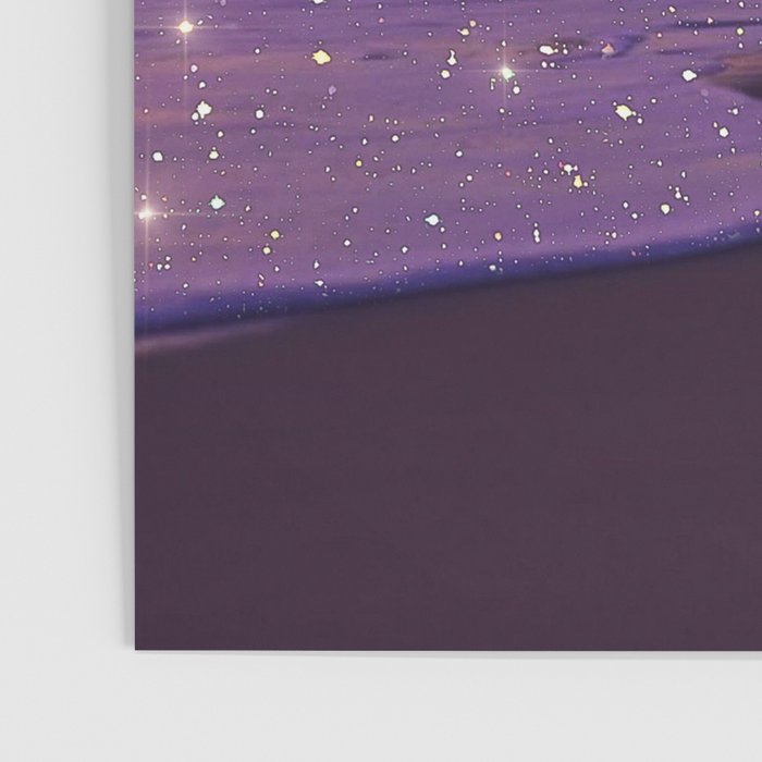 PURPLE WAVES | ocean | sea | collage | glow | gems | crystal | sunset | aesthetic | seaside | nature Poster Gallery Image 3