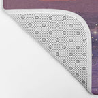 PURPLE WAVES | ocean | sea | collage | glow | gems | crystal | sunset | aesthetic | seaside | nature Bath Mat Gallery Image 2