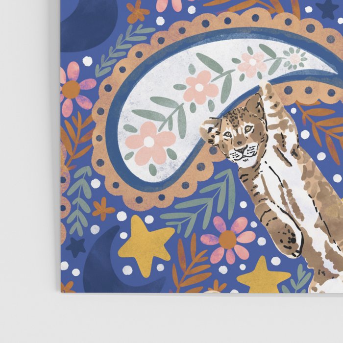 Leopard Cubs Starry Night Poster Gallery Image 3