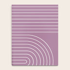 Minimal Line Curvature XXIV Lilac Purple Mid Century Modern Arch Abstract Notebook Gallery Image 4