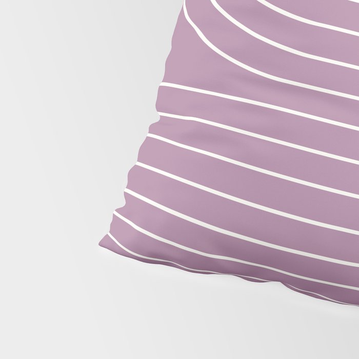Minimal Line Curvature XXIV Lilac Purple Mid Century Modern Arch Abstract Pillow Sham Gallery Image 4