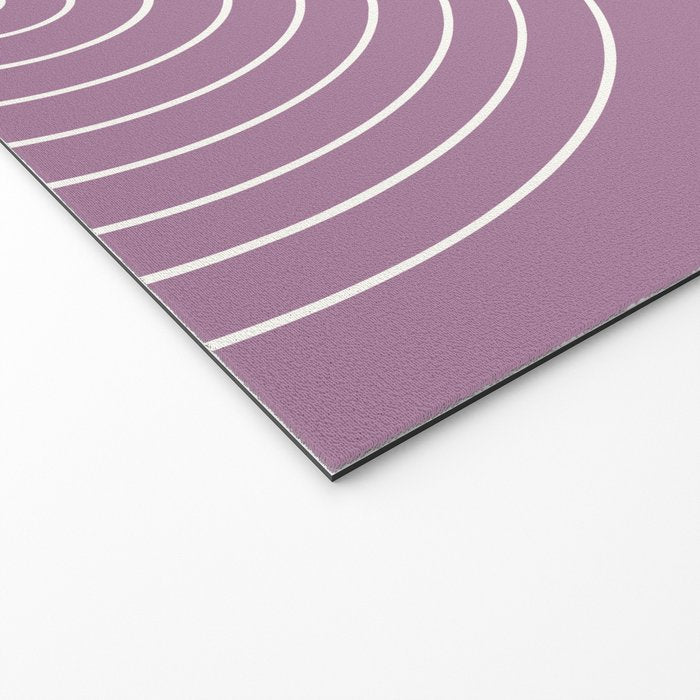 Minimal Line Curvature XXIV Lilac Purple Mid Century Modern Arch Abstract Welcome Mat Gallery Image 2