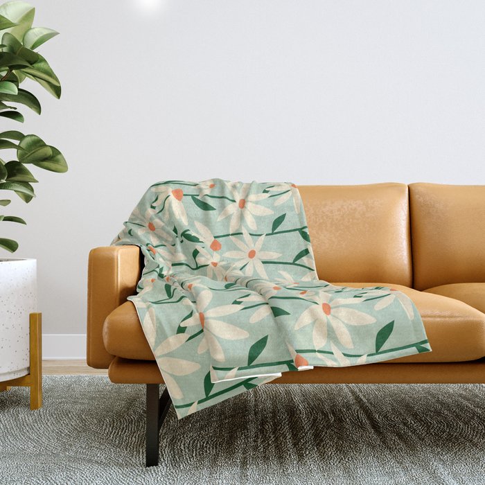 Flower Market Copenhagen - Matisse Inspired Throw Blanket Gallery Image 1