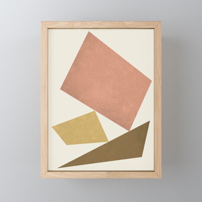 3 Forms Composition - Pink Mini Art Print Gallery Image 1
