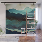 Indigo Mountains Wall Mural Gallery Image 1