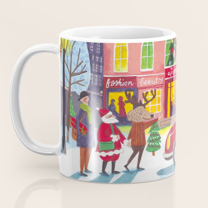 City with fireworks Coffee Mug Gallery Image 3