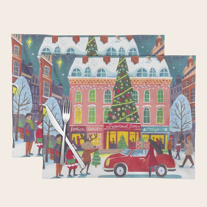 City with fireworks Placemat Gallery Image 1