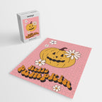 Hello Pumpkin Retro Pink Floral Print Jigsaw Puzzle Gallery Image 2