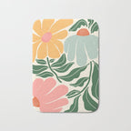 Whimsy Bloom - warm Bath Mat Gallery Image 1