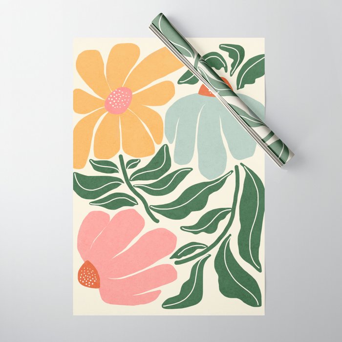 Whimsy Bloom - warm Wrapping Paper Gallery Image 1