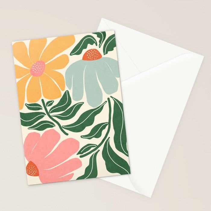 Whimsy Bloom - warm Stationery Card Gallery Image 2