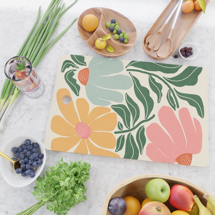 Whimsy Bloom - warm Cutting Board Gallery Image 2