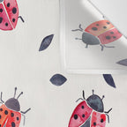 Lucky Ladybugs & Black Leaves Wall Tapestry Gallery Image 3