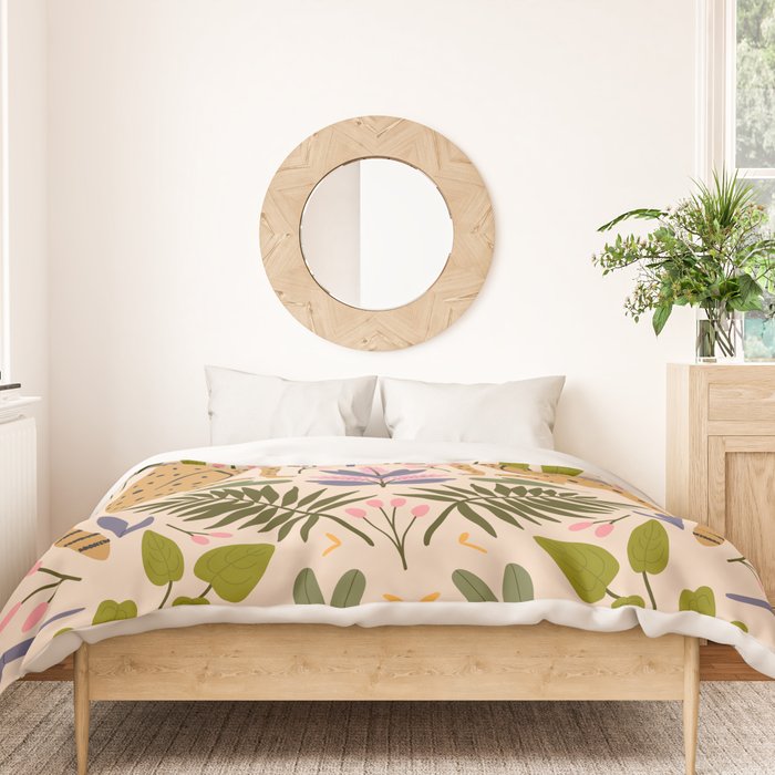 Modern colorful folk style cheetah print  Duvet Cover Gallery Image 3