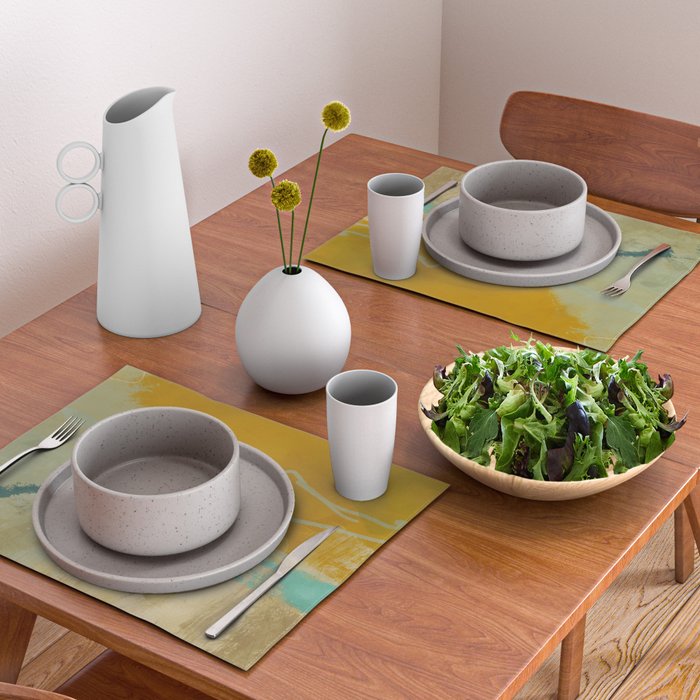 summer green abstract art 2 Placemat Gallery Image 2