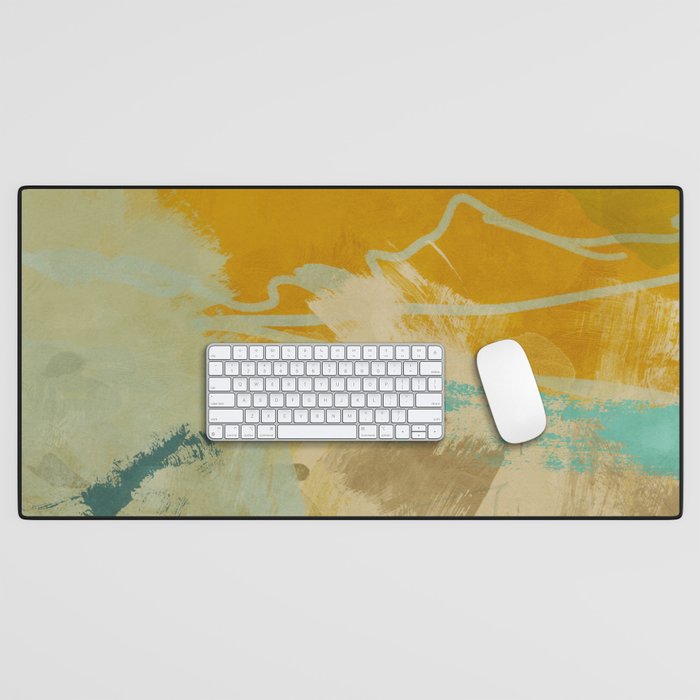 summer green abstract art 2 Desk Mat Gallery Image 1