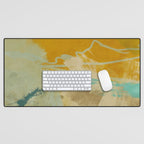 summer green abstract art 2 Desk Mat Gallery Image 1