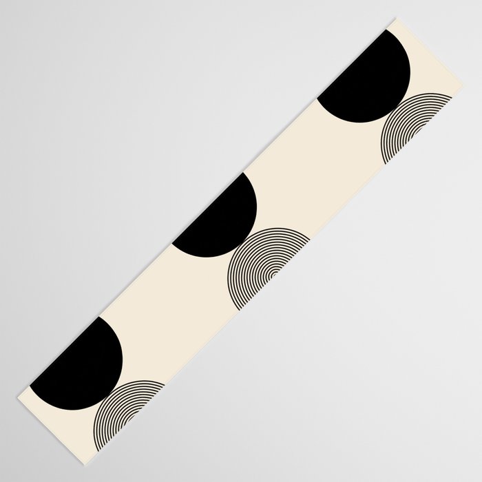 Abstraction_BLACK_DOT_LINE_ART_Minimalism_003C Table Runner Gallery Image 3