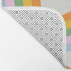 Retro rainbow stripe art print Bath Mat Gallery Image 2
