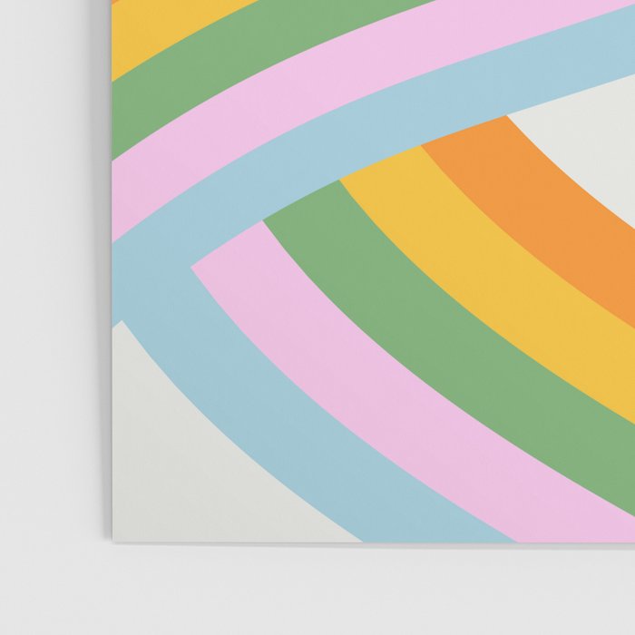 Retro rainbow stripe art print Poster Gallery Image 3
