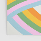 Retro rainbow stripe art print Poster Gallery Image 3