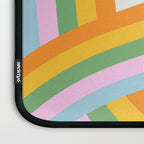 Retro rainbow stripe art print Laptop Sleeve Gallery Image 3