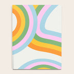 Retro rainbow stripe art print Notebook Gallery Image 4