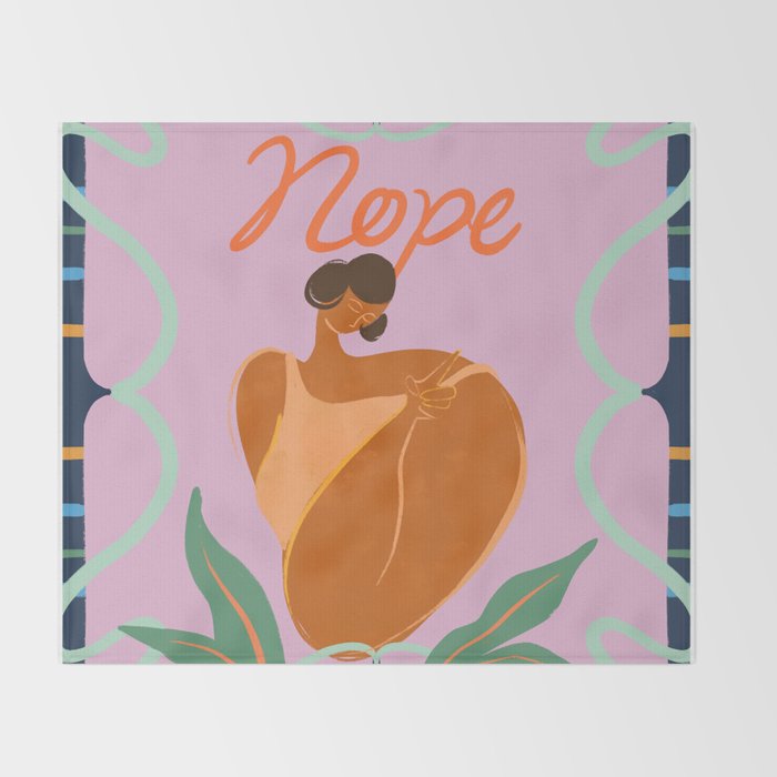 Nope Throw Blanket Gallery Image 2