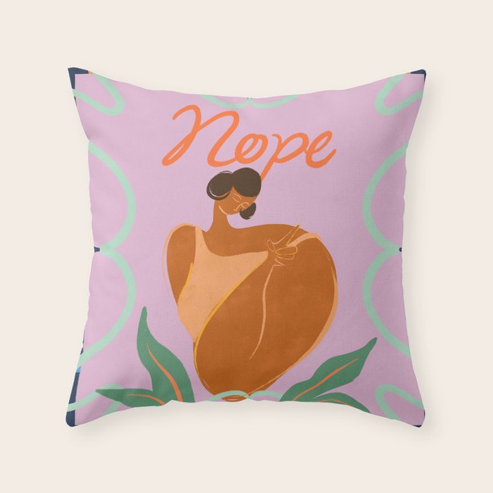Nope Throw Pillow Gallery Image 6