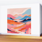 Romance Valley, Pastel Nature Landscape Abstract Painting, Blush Colorful Bright Eclectic, Soft Colors Contemporary Modern Bohemian Wall Mural Gallery Image 2