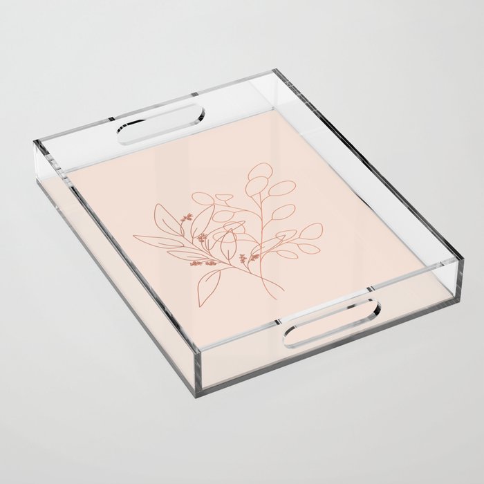 Eucalyptus Line Art Acrylic Tray Gallery Image 1