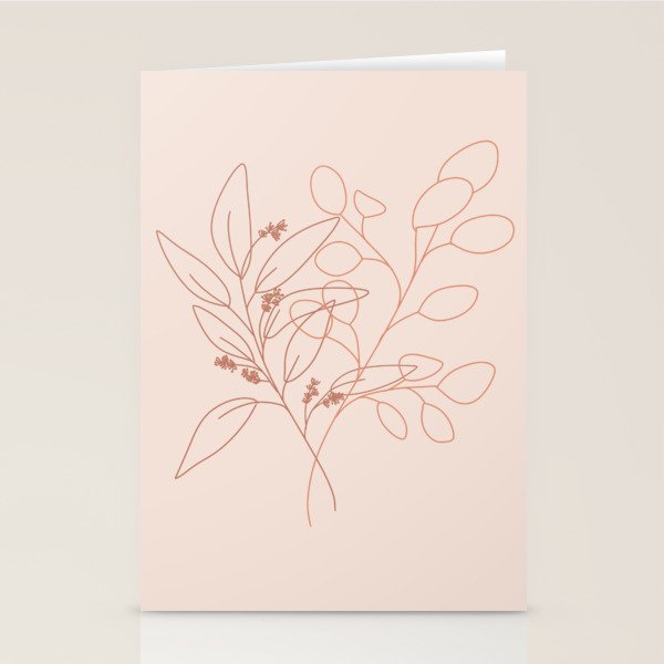 Eucalyptus Line Art Stationery Card Gallery Image 1