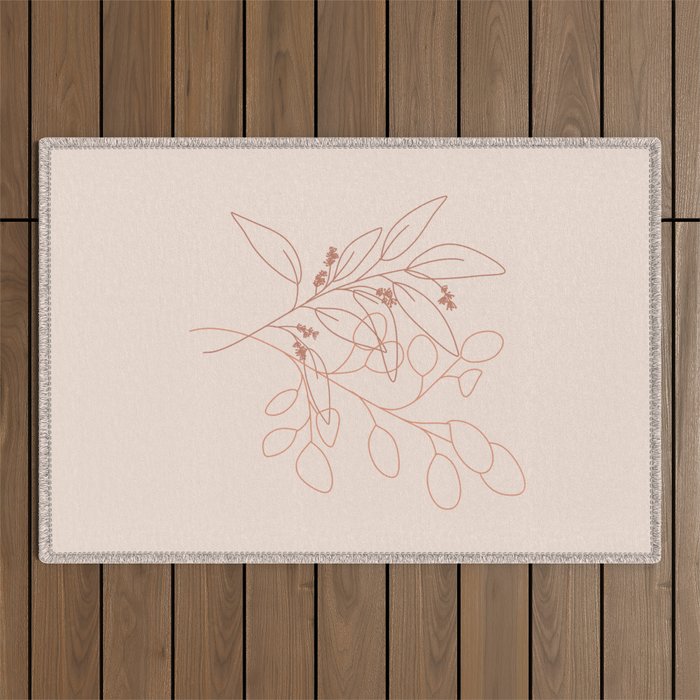 Eucalyptus Line Art Outdoor Rug Gallery Image 1
