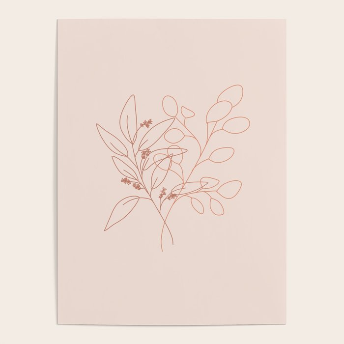 Eucalyptus Line Art Poster Gallery Image 1